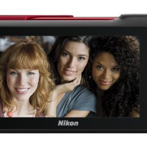 Nikon Coolpix S80 14.1 MP Digital Camera with 3.5-Inch OLED Touchscreen and 5x Wide-Angle Zoom Nikkor ED Lens (Red)