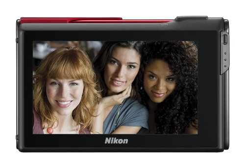 Nikon Coolpix S80 14.1 MP Digital Camera with 3.5-Inch OLED Touchscreen and 5x Wide-Angle Zoom Nikkor ED Lens (Red)