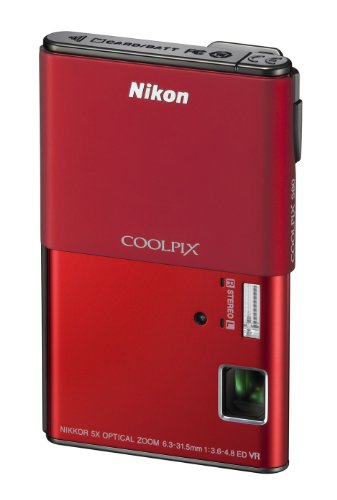 Nikon Coolpix S80 14.1 MP Digital Camera with 3.5-Inch OLED Touchscreen and 5x Wide-Angle Zoom Nikkor ED Lens (Red)