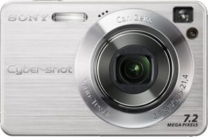 sony cybershot dscw120 7.2mp digital camera with 4x optical zoom with super steady shot (silver)
