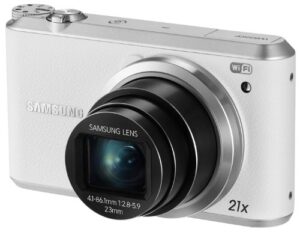 samsung wb350f 16.3mp cmos smart wifi & nfc digital camera with 21x optical zoom and 3.0″ touch screen lcd and 1080p hd video (white)
