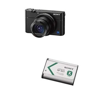 sony 20.1mp digital camera: rx100 v cyber-shot camera with hybrid 0.05 af & 24-70mm zoom lens with lithium-ion x type battery (silver)