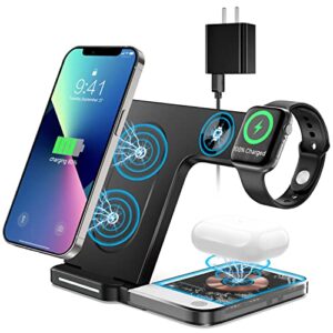 𝟮𝟬𝟮𝟯 𝗡𝗲𝘄 wireless charger 3 in 1,wireless charging station, fast charger stand for multiple devices apple iphone 14/13/12/11/pro/max/xs/xr/x/8/plus, for iwatch 7/6/5/4/3/2/se, airpods 3/2/pro