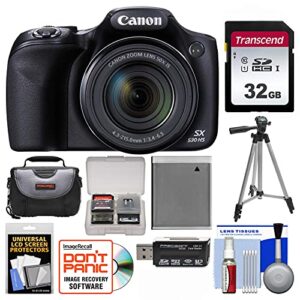 canon powershot sx530 hs wi-fi digital camera with 32gb card + case + battery + tripod + kit (renewed)