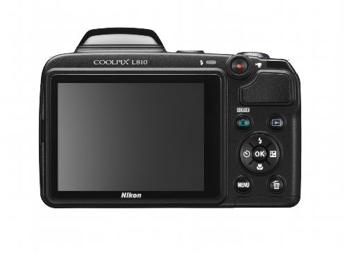 Nikon COOLPIX L810 16.1 MP Digital Camera with 26x Zoom NIKKOR ED Glass Lens and 3-inch LCD (Black) (OLD MODEL)