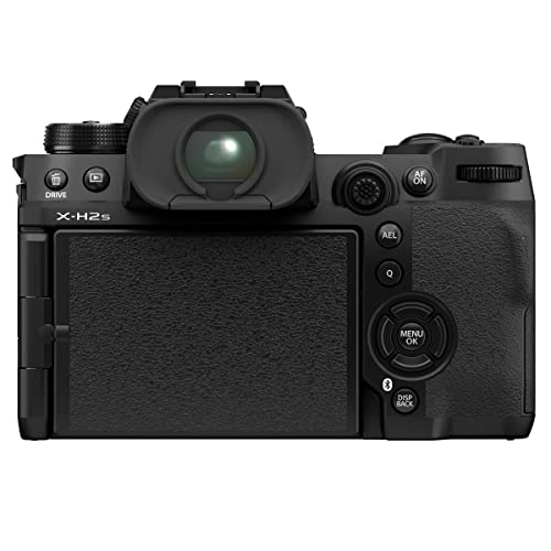 Fujifilm X-H2S Mirrorless Digital Camera Body, Black with Flashpoint Zoom Li-on X R2 TTL On-Camera Round Flash Speedlight