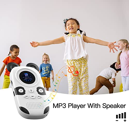 RUIZU 16GB MP3 Player for Kids, Cute Panda Portable Music Player MP3, Child MP3 Player with Bluetooth 5.0, Speaker, FM Radio, Voice Recorder, Alarm Clock, Stopwatch, Pedometer, Support up to 128GB