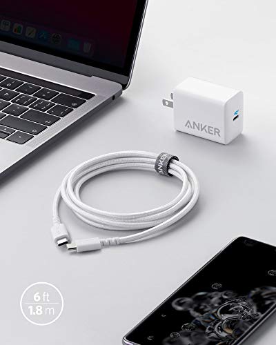 USB C Charger, Anker 65W PIQ 3.0 PPS Compact Fast Charger Adapter with 6 ft USB-C to USB-C Cable, PowerPort III Pod Lite, for MacBook Pro/Air, Galaxy S21/S10, Dell XPS 13, Note 10, iPhone and More