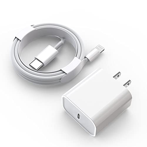 iPhone 14 Charger, 20W PD Super Quick Apple Charger [Apple MFi Certified] iPhone Charger Fast Charging Block with USB C to Lightning Cable Compatible with iPhone 14/14 Pro/14 Pro Max/14 Plus/13/12/11