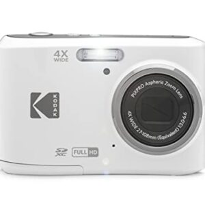 Kodak PIXPRO FZ45 Digital Camera + 32GB Memory Card + Point and Shoot Camera Case + Extendable Monopod + Lens Cleaning Pen + LCD Screen Protectors + Table Top Tripod – Ultimate Bundle (White)