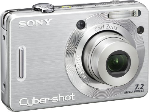 Sony Cybershot DSCW55 7.2MP Digital Camera with 3x Optical Zoom (Silver) (OLD MODEL)