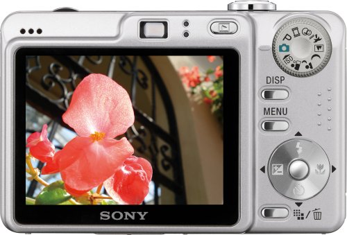 Sony Cybershot DSCW55 7.2MP Digital Camera with 3x Optical Zoom (Silver) (OLD MODEL)