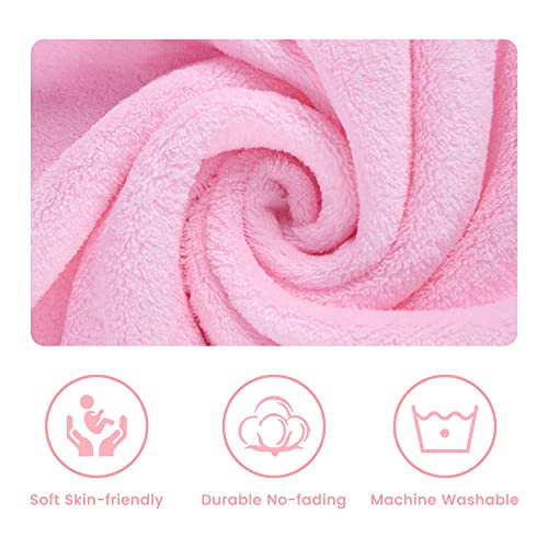 Newborn Photography Prop Bathrobe Baby Photo Props Bathrobe Outfits Infant Bath Robe Bath Towel Sets for Boy Girl Newborn Photography Outfits Spa Salon Baby Photoshoot Props 6-13 Months(Large, Pink)