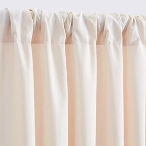 Backdrop Curtains Polyester Backdrop Curtain 2 Packs 5ftx8ft Ivory Backdrop Drapes for Cloth Ceremony Backdrop Fabric