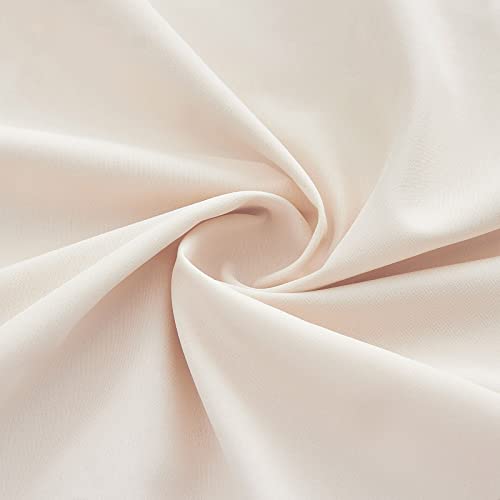 Backdrop Curtains Polyester Backdrop Curtain 2 Packs 5ftx8ft Ivory Backdrop Drapes for Cloth Ceremony Backdrop Fabric