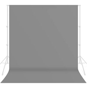 limostudio 10′ x 20′ (w x h) pure gray backdrop background screen, higher density premium 150 gsm synthetic material fabric, solid seamless grey muslin for professional photo studio, agg3211