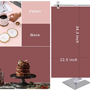iprotech 6PCS 12 Patterns Double-Sided Photography Background Paper with Stand, Waterproof Reusable 34x23in Morandi Wood Photo Tabletop Backdrops for Food Jewelry Cosmetics Makeup