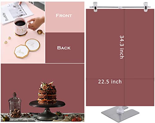 iprotech 6PCS 12 Patterns Double-Sided Photography Background Paper with Stand, Waterproof Reusable 34x23in Morandi Wood Photo Tabletop Backdrops for Food Jewelry Cosmetics Makeup