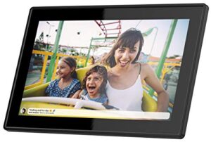 feelcare 15.6 inch 16gb wifi picture frame with fhd 1920×1080 ips display,touch screen,send photos or small videos from anywhere in the world, wall mountable, portrait and landscape(black)