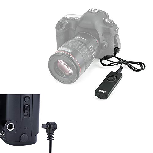 Kiwifotos RS-80N3 Remote Control Shutter Release Cord for Canon EOS R5 R3 5D Mark IV III II 6D Mark II 7D Mark II 5Ds R 1DX Mark III II,1Ds Mark III 50D 40D and More Canon Camera with 3-Pin Connection