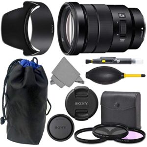 sony e 18-105mm f4 selp18105g: sony e pz 18-105mm f/4 g oss lens + pro kit combo bundle – international version (1 year warranty)