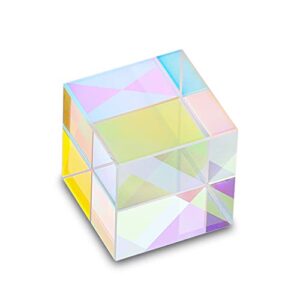 25mm optical glass x-cube prism rgb dispersion prism physics and decoration light spectrum educational model photography props
