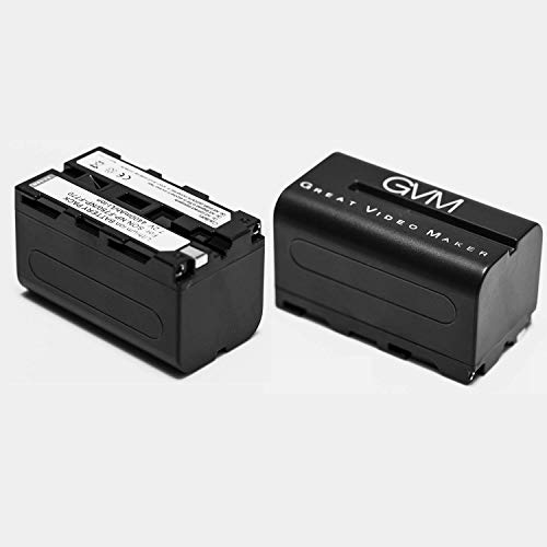 GVM 2 Pack NP-F750 Replacement Batteries and Chargers for NP-F975, NP-F960, NP-F950, NP-F930, NP-F770, NP-F750, NP-F550, DCR, DSR, HDR, FDR, HVR, HVL and LED Light