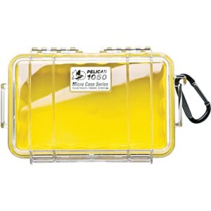 pelican 1050 micro case – for iphone, gopro, camera, and more (yellow/clear)