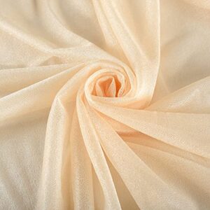 PARTISKY Wedding Arch Draping Fabric, 2 Panels 28" x 19Ft Champagne Backdrop Curtain Wedding Arch Decorations Ceiling Drapes for Wedding Ceremony Party Ceiling Decor