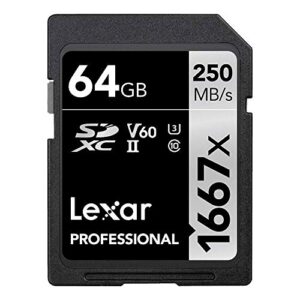 Lexar Professional 64GB 1667x UHS-II SDXC Memory Card (2-Pack)