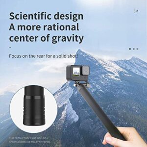 TELESIN Ultra Long Selfie Stick Pole- 3M/118 Inch Carbon Fiber Lightweight Waterproof Extendable Handheld Monopod for GoPro Max Hero 11 10 9 8 7 6 5 Insta360 X2 X3 DJI Action 2 3 AKASO 360 Camera