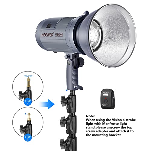 Neewer 600W Battery Powered Outdoor Studio Flash Strobe Lighting Kit:(2)VISION4 Monolight with 2.4G System,(2)Translucent White Umbrella,(2)Rectangular Softbox for Video Shooting Location Photography