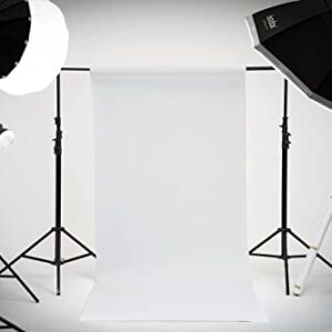 Kate Seamless Paper Backdrop for Photography Solid White Photo Backdrop Paper (53''x32.8' Arctic White)