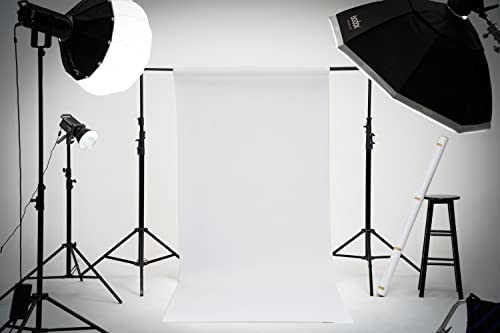 Kate Seamless Paper Backdrop for Photography Solid White Photo Backdrop Paper (53''x32.8' Arctic White)