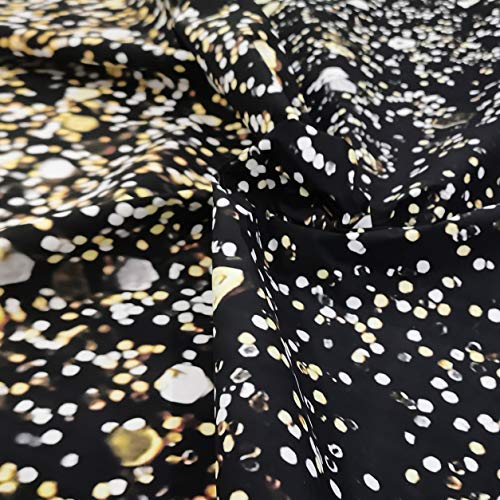 SJOLOON Black and Gold Backdrop Golden Spots Backdrop Vinyl Photography Backdrop Vintage Astract Background for Family Birthday Party Newborn Studio Props 11547(8x8FT)