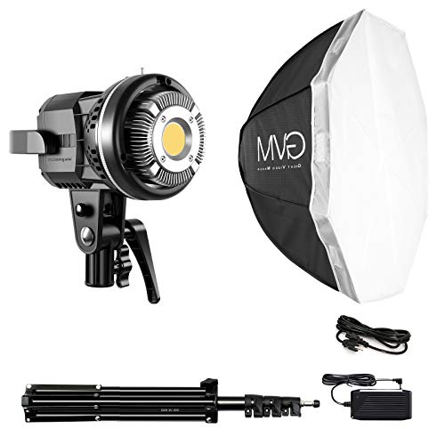 GVM 80W Softbox Lighting Kit with APP Control, Professional Studio Photography Lighting with Digital Display, LED Video Light Color Temperature 5600K and CRI 97+ for Portrait Product Fashion Shoot