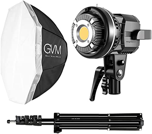 GVM 80W Softbox Lighting Kit with APP Control, Professional Studio Photography Lighting with Digital Display, LED Video Light Color Temperature 5600K and CRI 97+ for Portrait Product Fashion Shoot