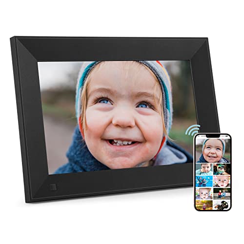 Digital Picture Frame - Benibela 8 Inch 32GB WiFi AI Smart Electronic Photo Frames, IPS Touch Screen, AI Recognition, Auto-Rotate, Wall Mounted, 2 Filter, Share Photo Video Anywhere via Email App USB