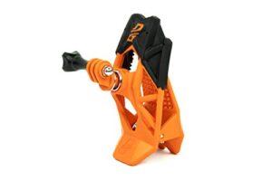 dango design gripper mount – universal clamp mount for action cameras, use as a mount on motorcycle, powersports helmets & more – action orange