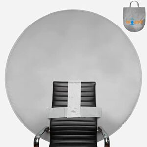 webaround big shot 56″ | grey | portable collapsible webcam backdrop | attaches to any chair | wrinkle-resistant fabric | ultra-quick setup and takedown | perfect for zoom, webex, teams, etc.