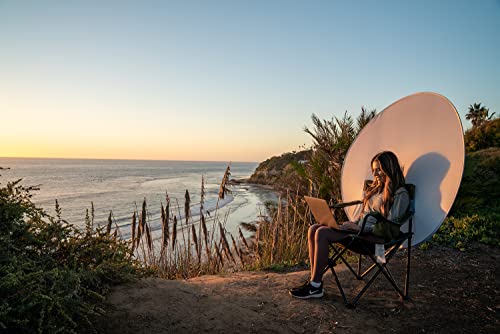 Webaround Big Shot 56" | Grey | Portable Collapsible Webcam Backdrop | Attaches to Any Chair | Wrinkle-Resistant Fabric | Ultra-Quick Setup and Takedown | Perfect for Zoom, Webex, Teams, etc.