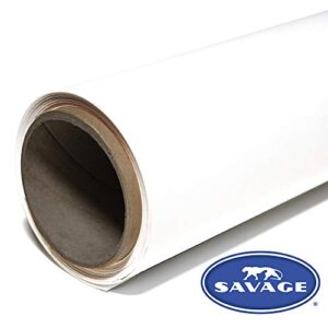 Savage Seamless Paper Photography Backdrop - Color #1 Super White, Size 86 Inches Wide x 18 Feet Long, Backdrop for YouTube Videos, Streaming, Interviews and Portraits - Made in USA
