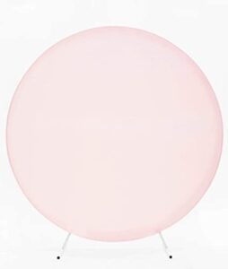 harfirbe 6.5ft round backdrop cover baby shower baby pink background birthday party decoration children theme background