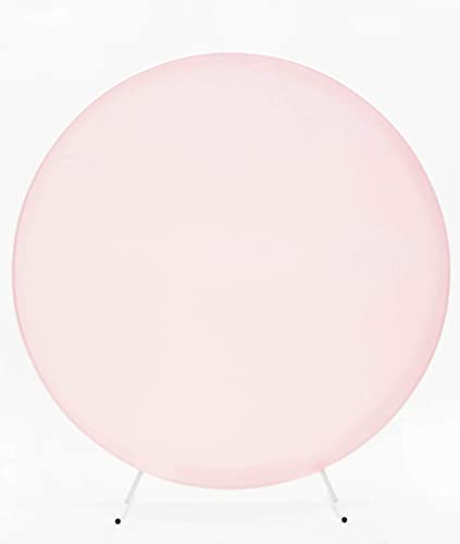 Harfirbe 6.5ft Round Backdrop Cover Baby Shower Baby Pink Background Birthday Party Decoration Children Theme Background