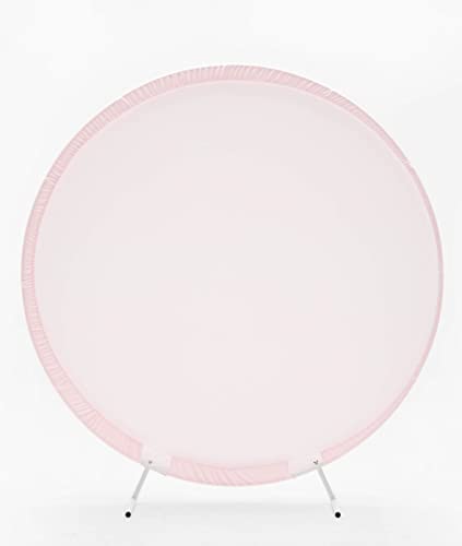 Harfirbe 6.5ft Round Backdrop Cover Baby Shower Baby Pink Background Birthday Party Decoration Children Theme Background