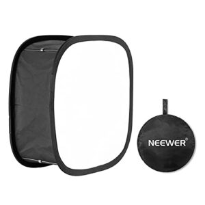 neewer led panel light softbox for 480 led light – outer 16.3″ x 6.5″, inner 9.1″ x 8.7″, foldable light diffuser with black rim strap attachment and bag for photo studio portrait video shooting