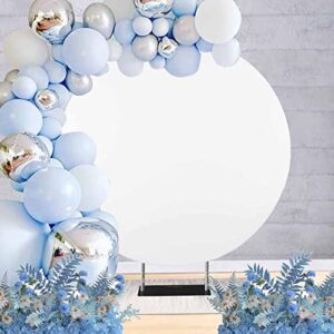 Round Backdrop Cover,Yeele 6.5x6.5ft White Round Backdrop Cover Kids Birthday Circle Backdrop Cover White Background for Photography Baby Shower Gender Reveal Wedding Custome Backdrop