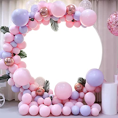 Round Backdrop Cover,Yeele 6.5x6.5ft White Round Backdrop Cover Kids Birthday Circle Backdrop Cover White Background for Photography Baby Shower Gender Reveal Wedding Custome Backdrop