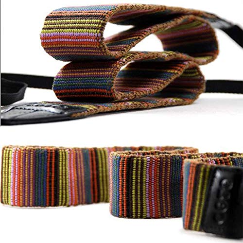 CHMETE Bohemia Vintage Universal Adjustable Camera Camcorder Shoulder Neck Strap Belt with Harness Adapter Fits for DSLR Camera