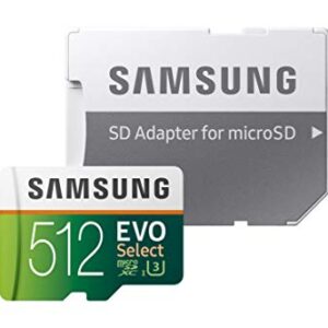 Samsung (MB-ME512GA/AM) 512GB 100MB/s (U3) MicroSDXC Evo Select Memory Card with Adapter